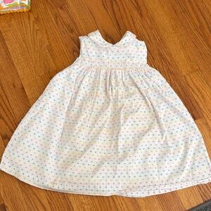 The Beaufort Bonnet Company White Dress with Colorful Dots